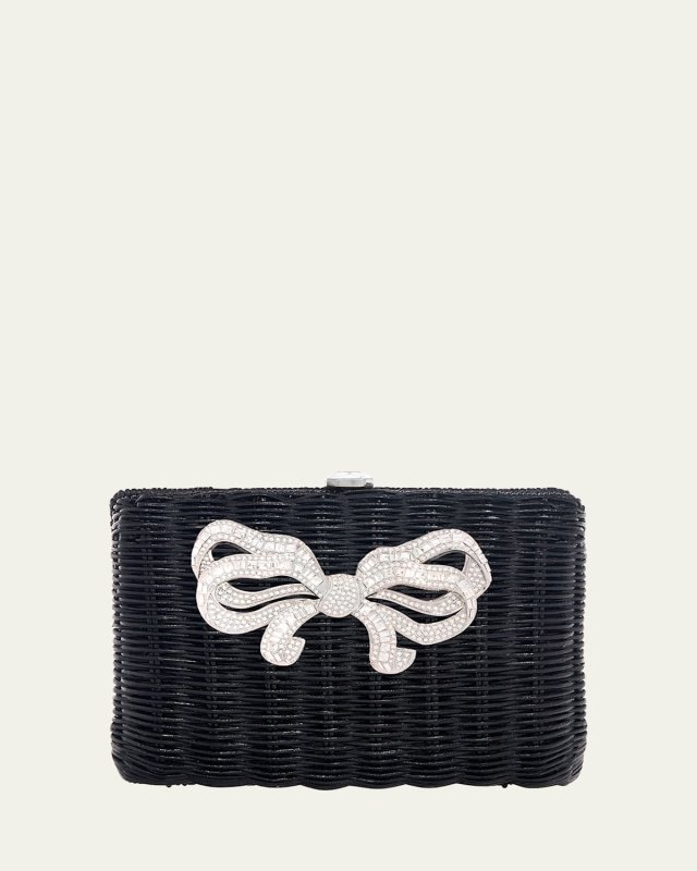 Hailey Bow Basket Clutch Bag